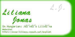 liliana jonas business card